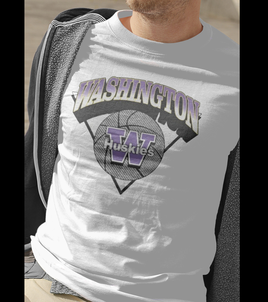 Washington Huskies Basketball Logo W T-Shirt