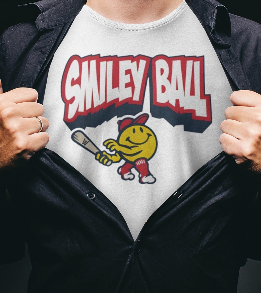 Worcester Red Sox Smiley Ball Baseball Character T-Shirt