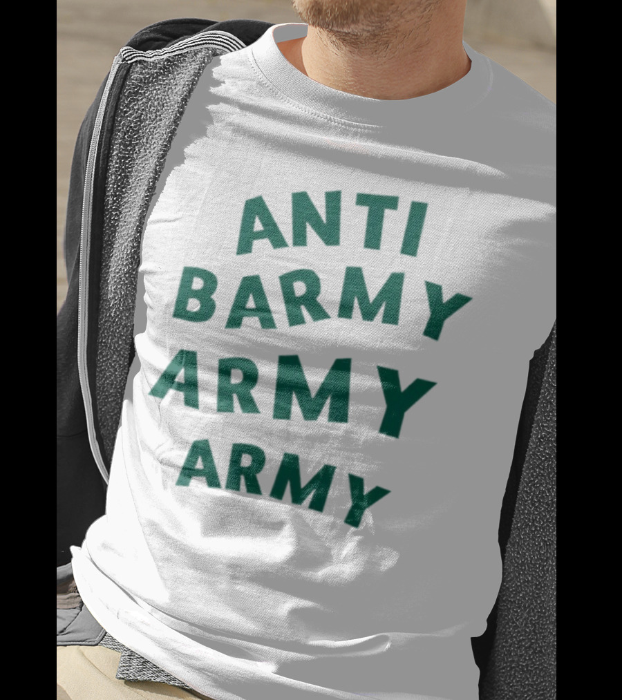 Anti Barmy Army Text Graphic T-Shirt