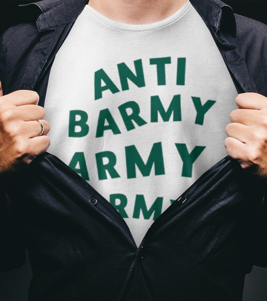 Anti Barmy Army Text Graphic T-Shirt