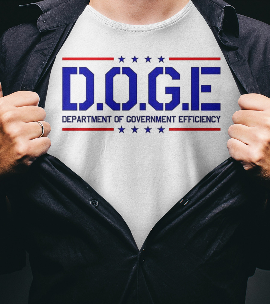 D.O.G.E Department Of Government Efficiency Stars Sarcastic T-Shirt