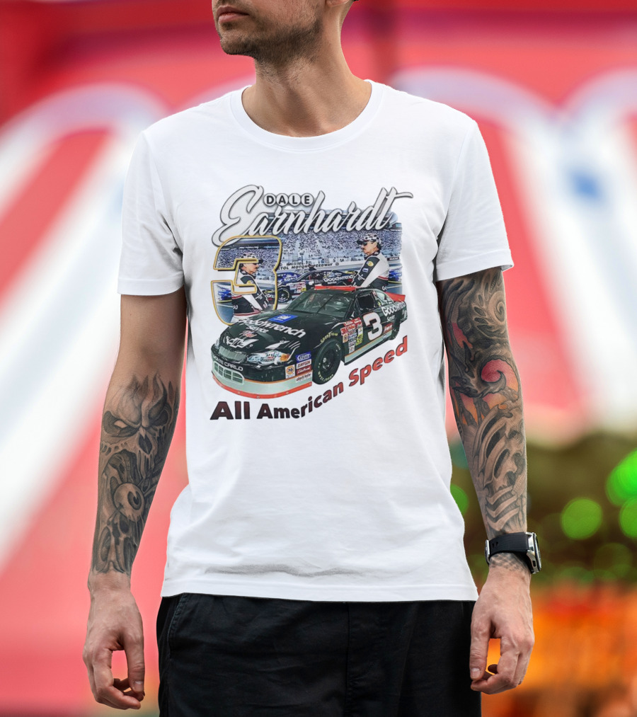Dale Earnhardt Chevrolet Monte Carlo Number 3 Goodwrench NASCAR All American Speed T-Shirt