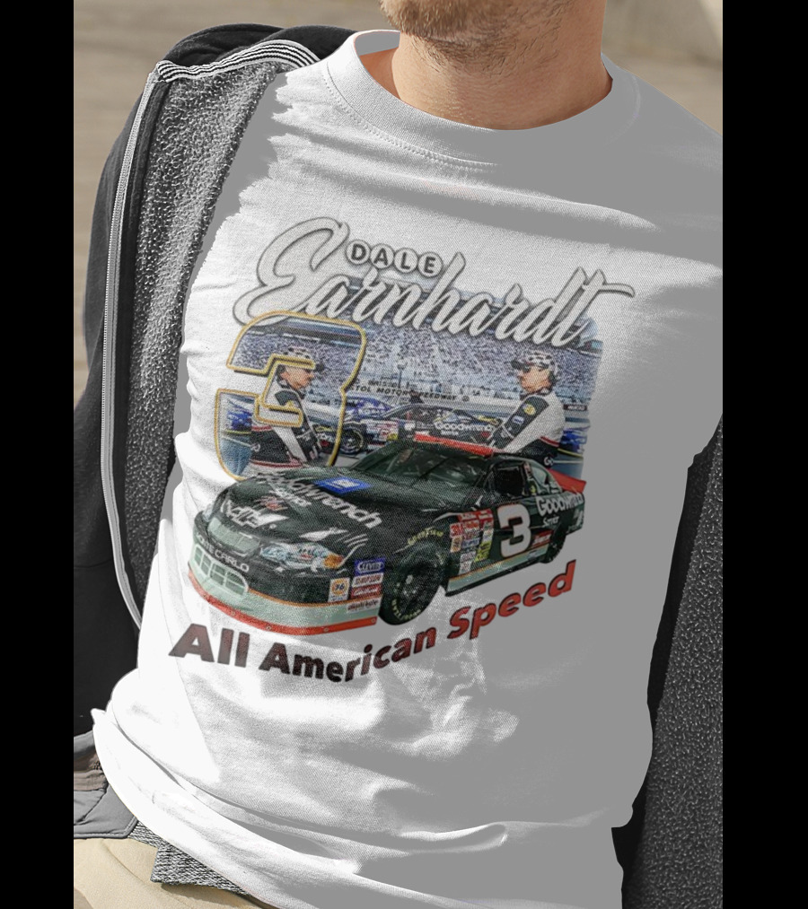 Dale Earnhardt Chevrolet Monte Carlo Number 3 Goodwrench NASCAR All American Speed T-Shirt