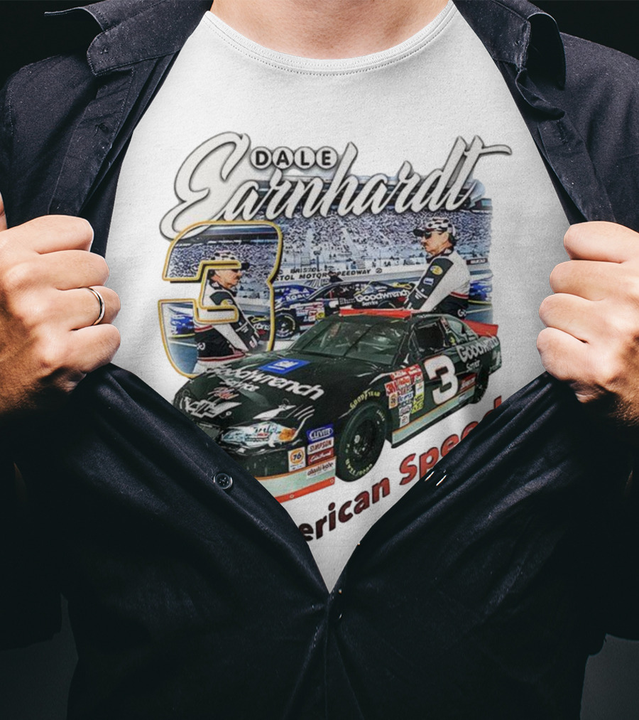 Dale Earnhardt Chevrolet Monte Carlo Number 3 Goodwrench NASCAR All American Speed T-Shirt