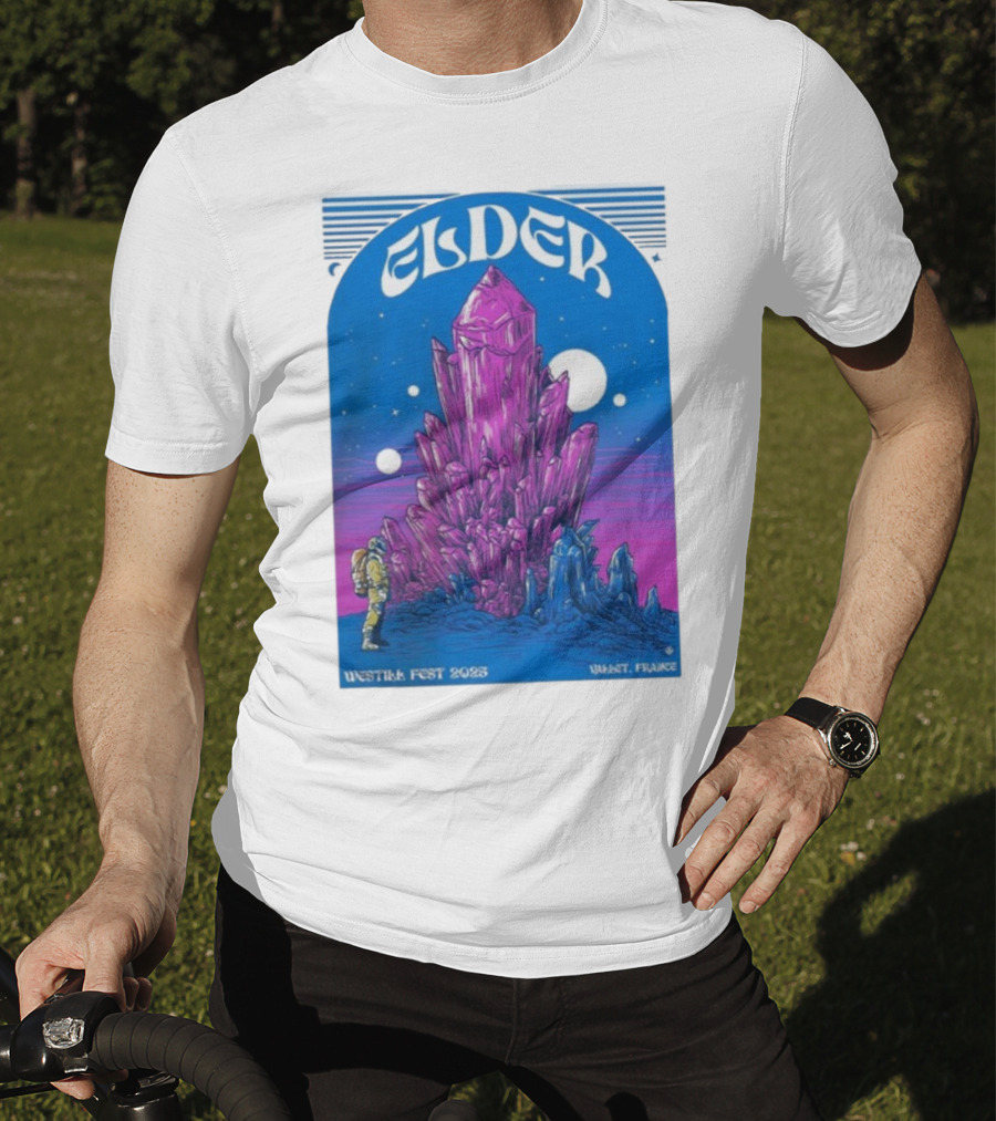 Elder Westill Fest 2025 Vallet France October 31 November 1 Cosmic Crystal Exploration Astronaut T-Shirt