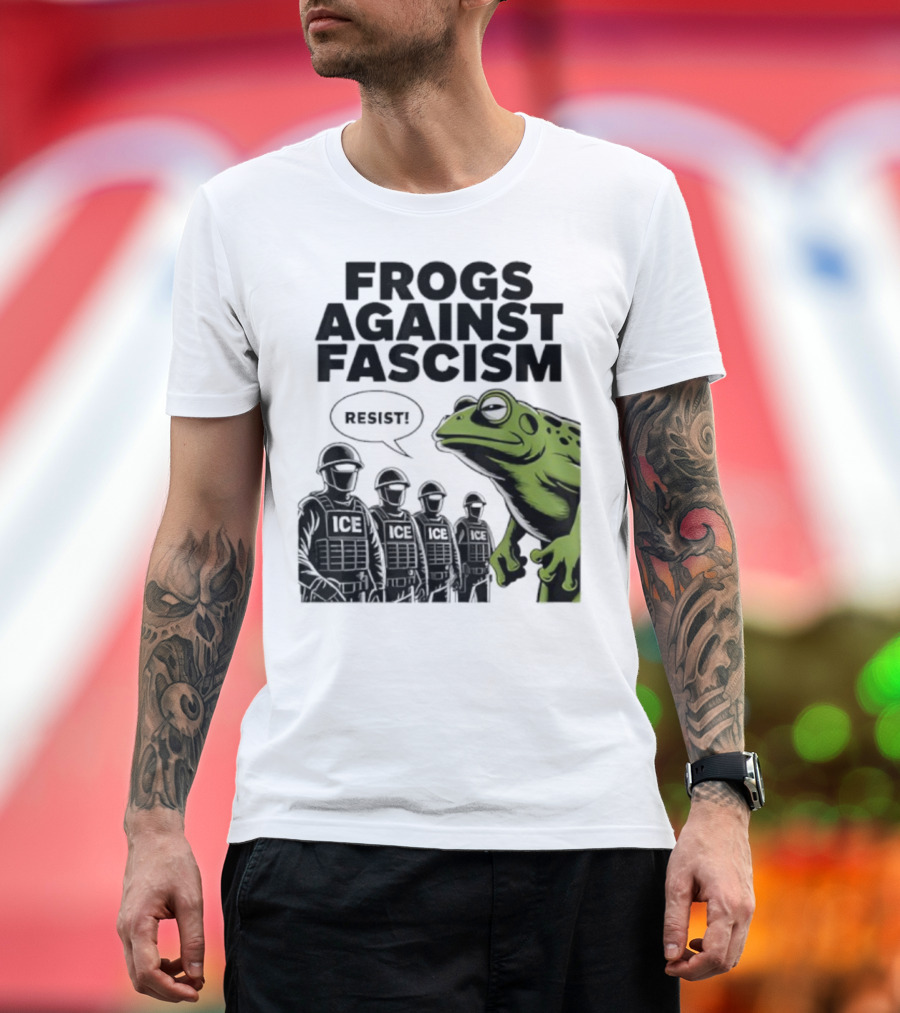 Frogs Against Fascism Resist No Kings USA 50501 T-Shirt