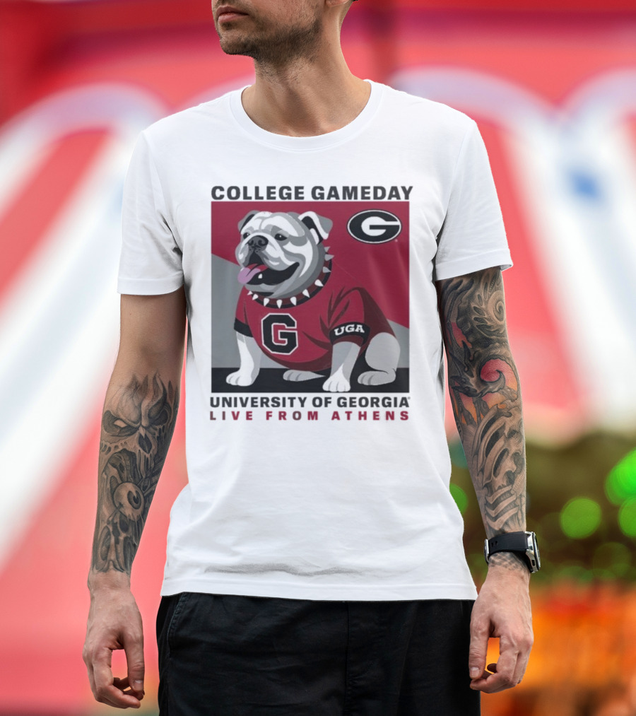 Georgia Bulldogs College Gameday University Of Georgia Live From Athens UGA 2025 T-Shirt