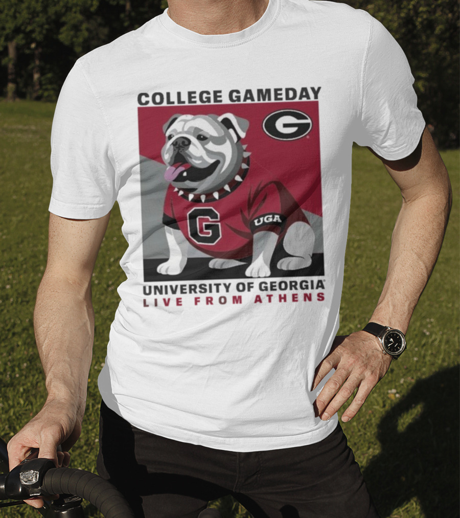 Georgia Bulldogs College Gameday University Of Georgia Live From Athens UGA 2025 T-Shirt