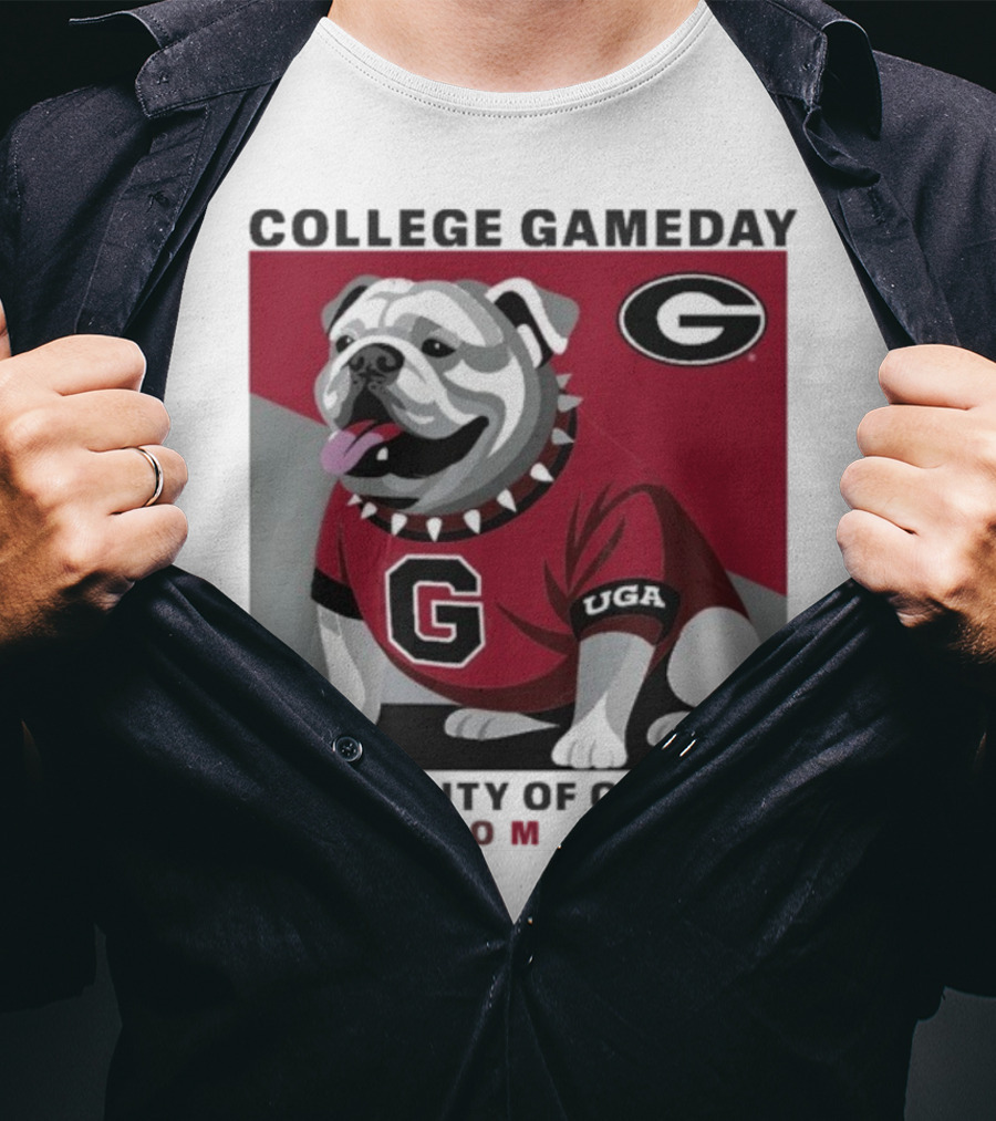 Georgia Bulldogs College Gameday University Of Georgia Live From Athens UGA 2025 T-Shirt
