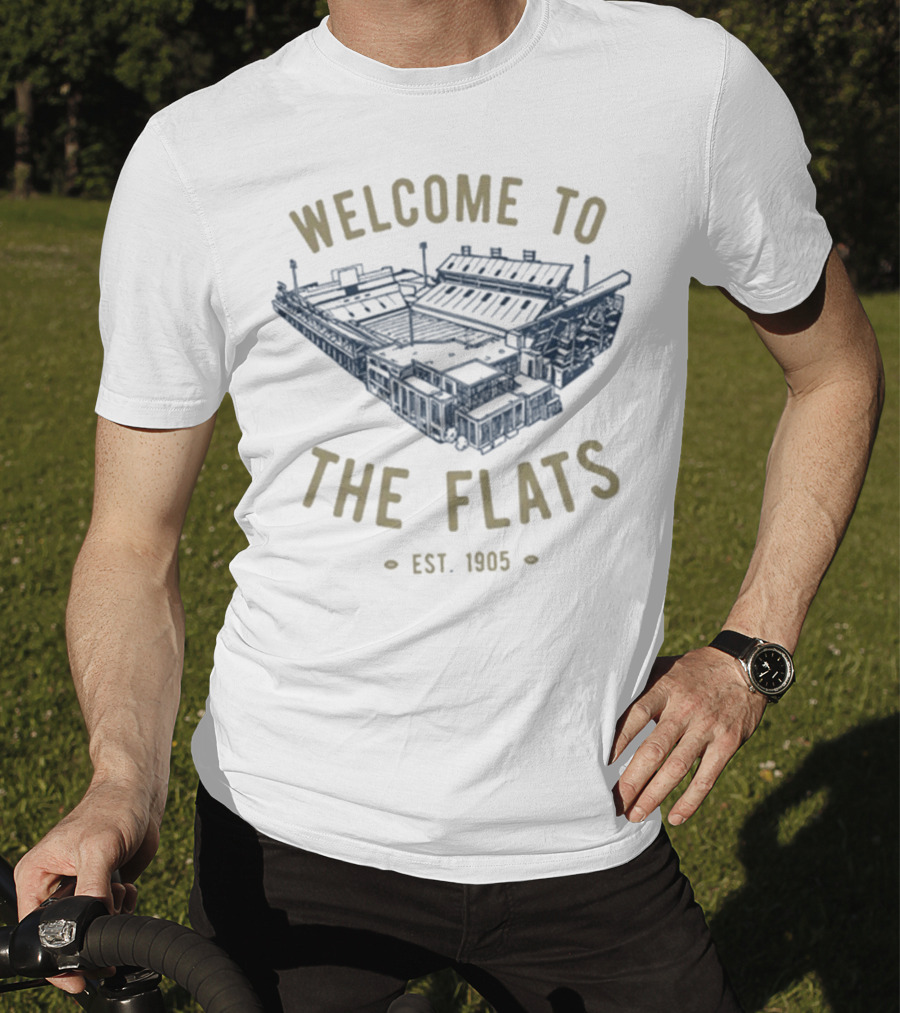 Georgia Tech Yellow Jackets Welcome To The Flats Est 1905 Stadium Blueprint T-Shirt