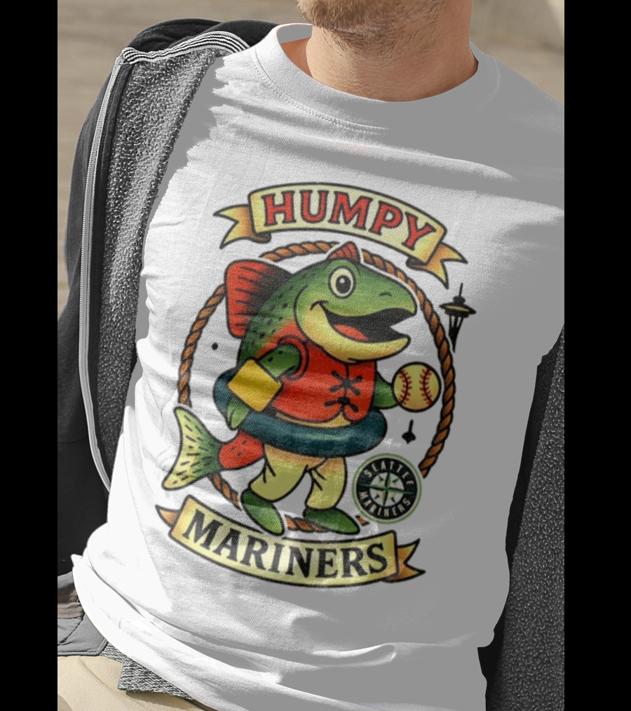 Humpy Salmon Seattle Mariners Mascot MLB Baseball 2025 T-Shirt