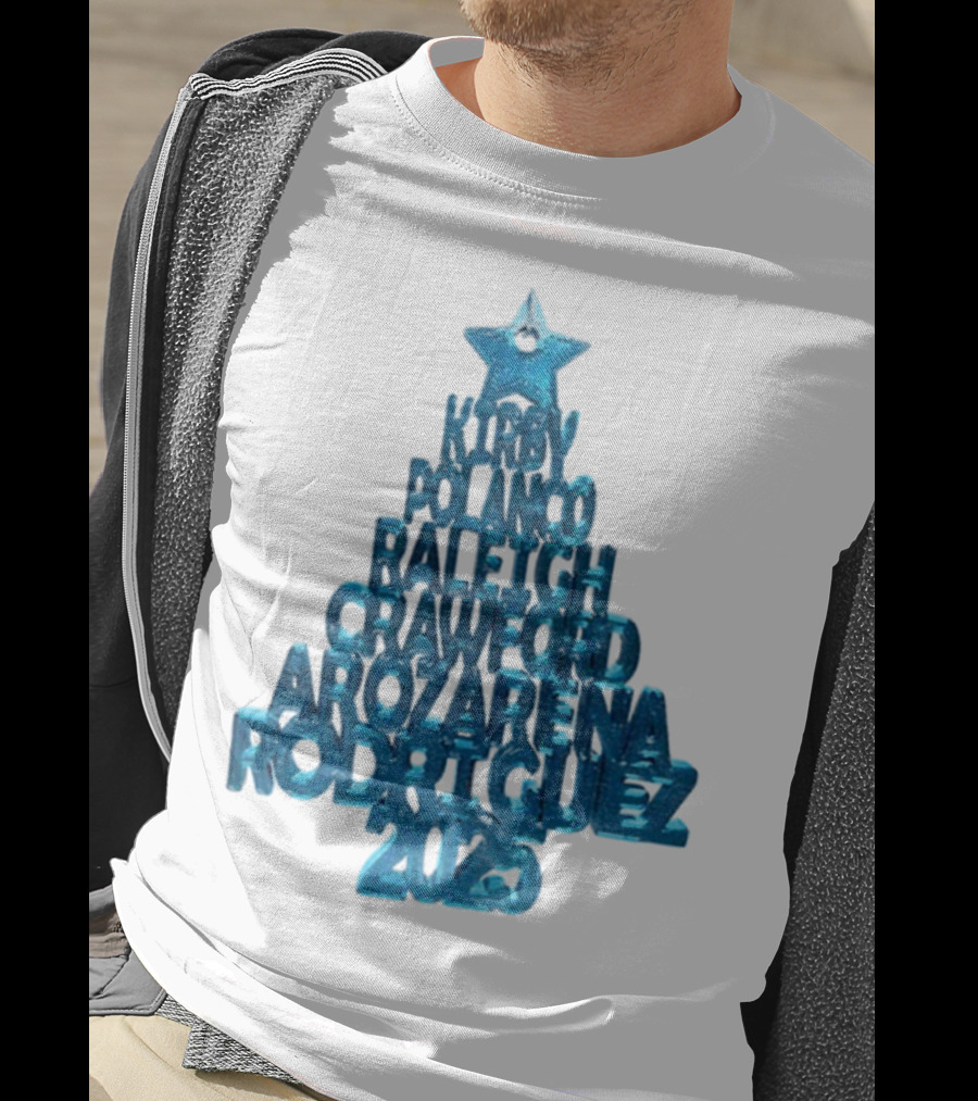 Kirby Polanco Raleigh Crawford Arozarena Rodriguez 2025 Christmas Tree T-Shirt