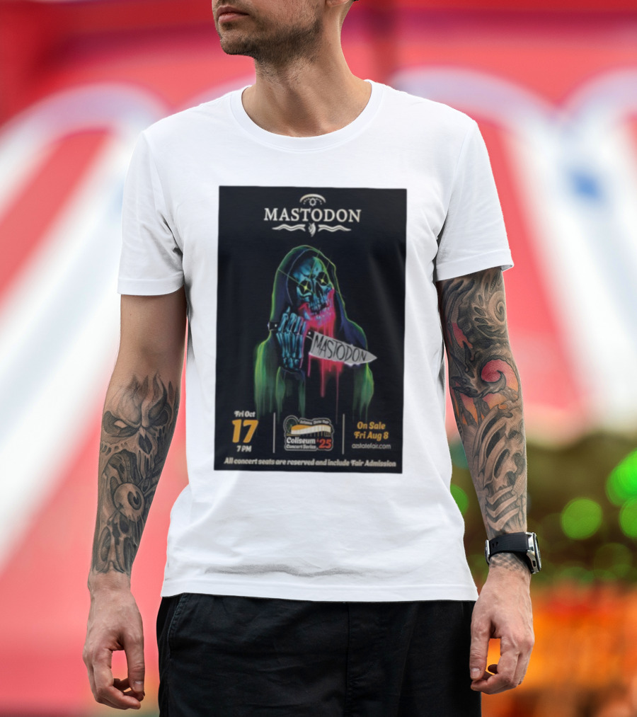 Mastodon Arizona State Fairgrounds 2025 Concert Series October 17 Coliseum T-Shirt
