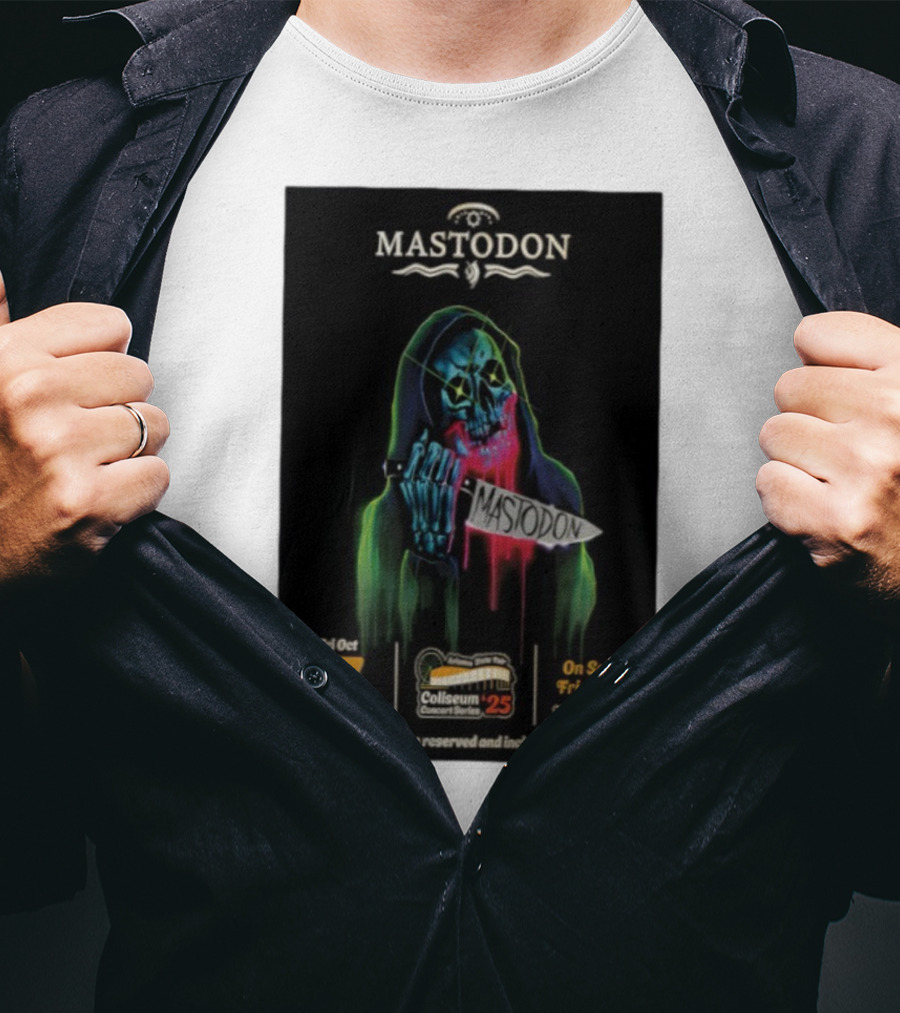 Mastodon Arizona State Fairgrounds 2025 Concert Series October 17 Coliseum T-Shirt