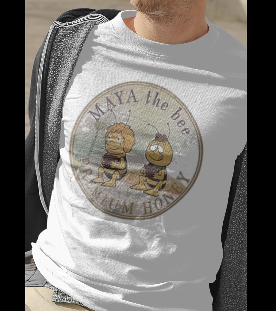 Maya The Bee Premium Honey Badge Featuring Iconic Characters T-Shirt