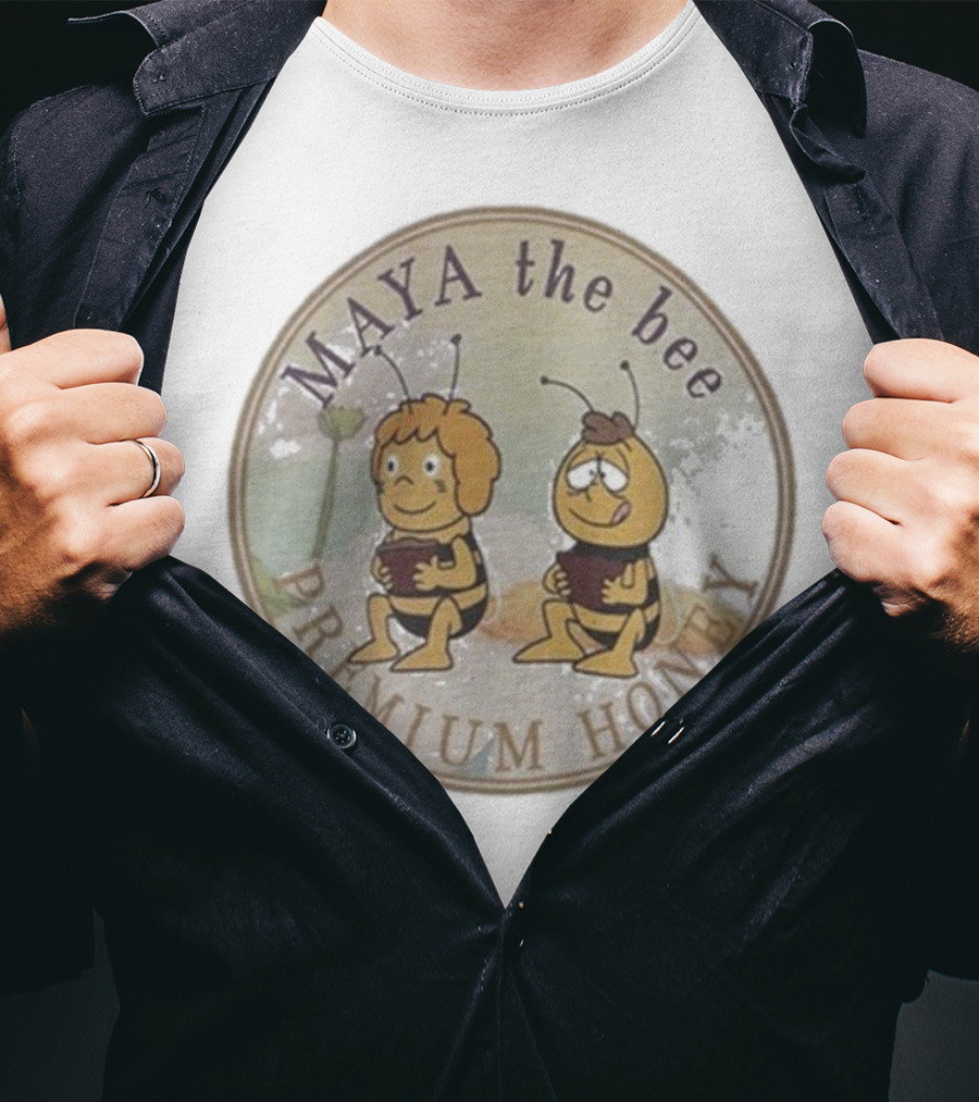Maya The Bee Premium Honey Badge Featuring Iconic Characters T-Shirt