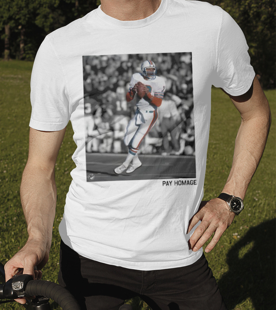 Miami Dolphins Dan Marino Ash Retro Football Legend T-Shirt