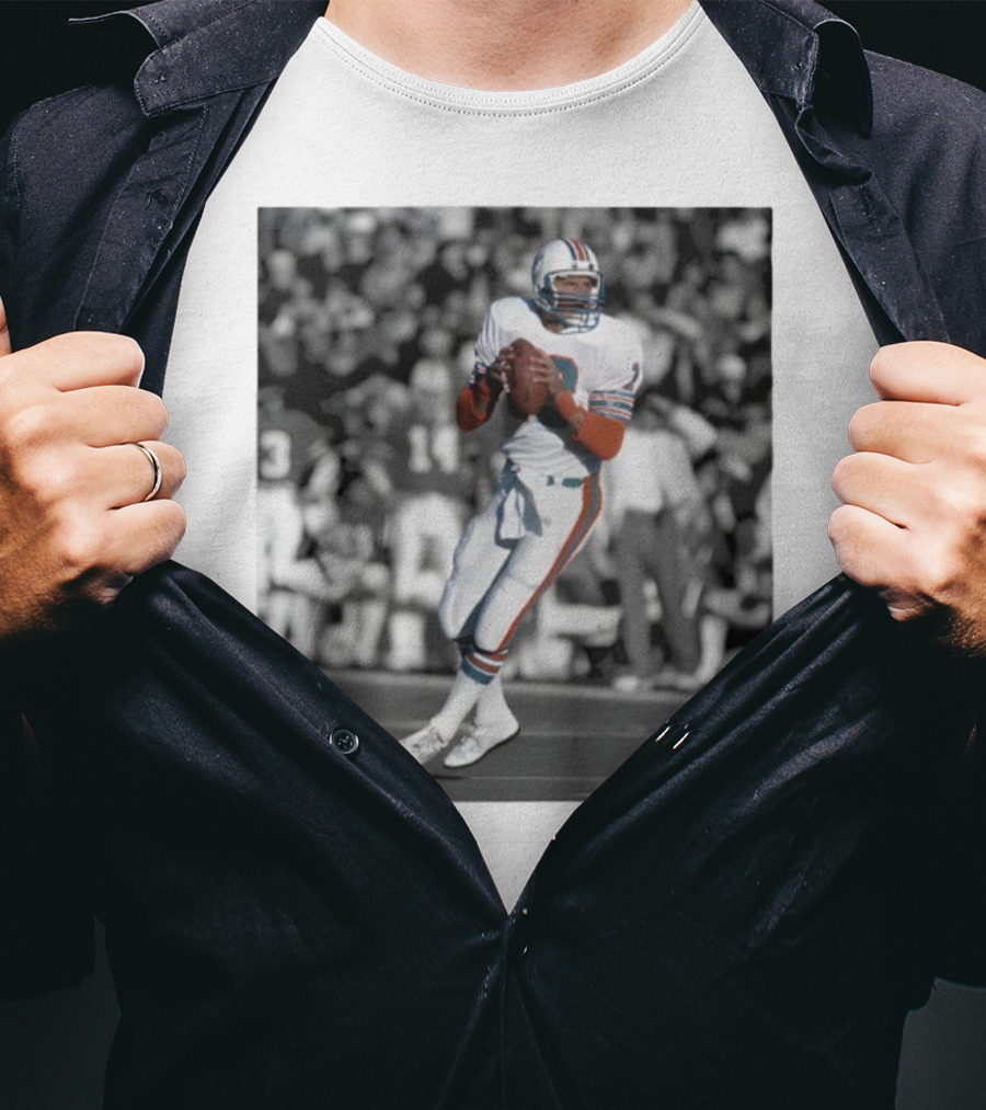 Miami Dolphins Dan Marino Ash Retro Football Legend T-Shirt