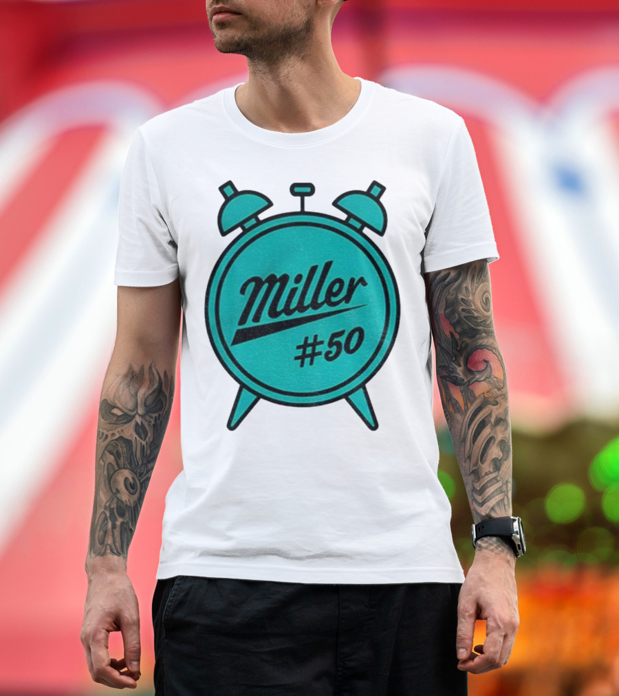 Miller Lite #50 Miller O'Clock Teal Alarm T-Shirt
