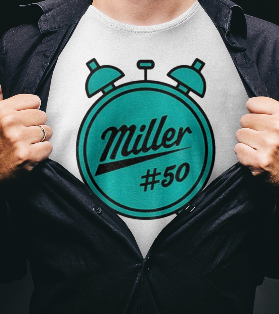 Miller Lite #50 Miller O'Clock Teal Alarm T-Shirt