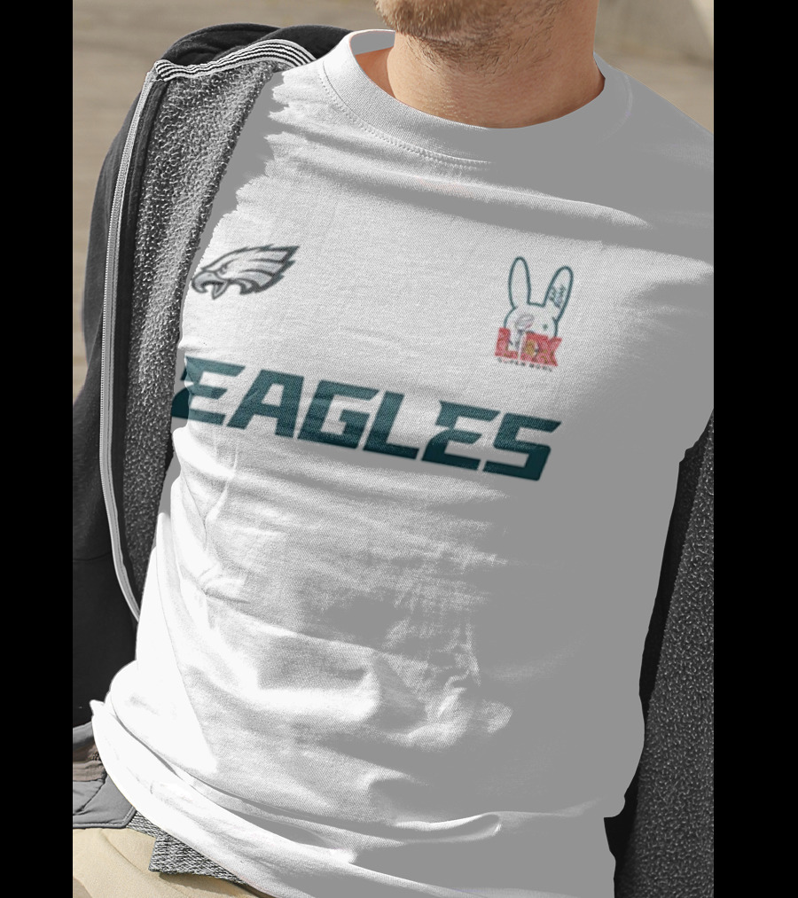 Philadelphia Eagles Bad Bunny 2025 Halftime Show Collaboration T-Shirt