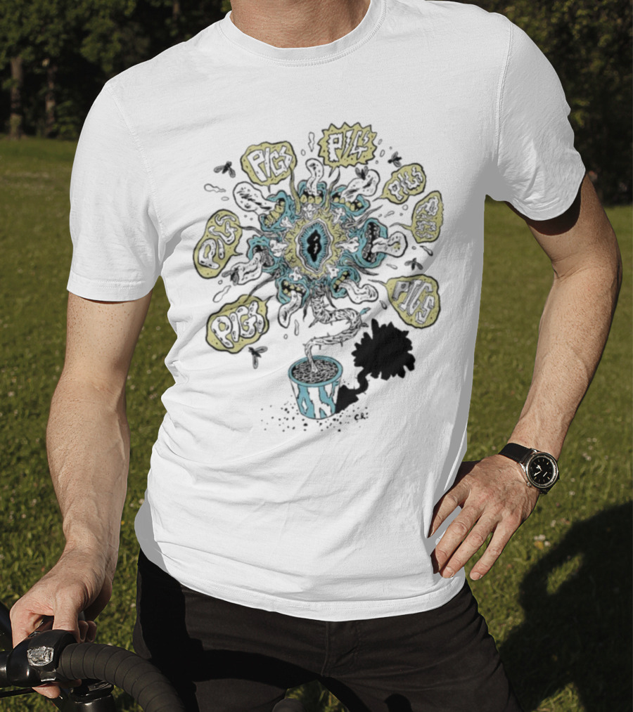 Pigs X7 Psychedelic Plantpot Blast T-Shirt