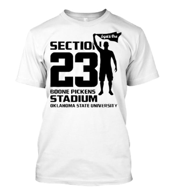 Section 23 Boone Pickens Stadium Oklahoma State University Pistol Pete T-Shirt
