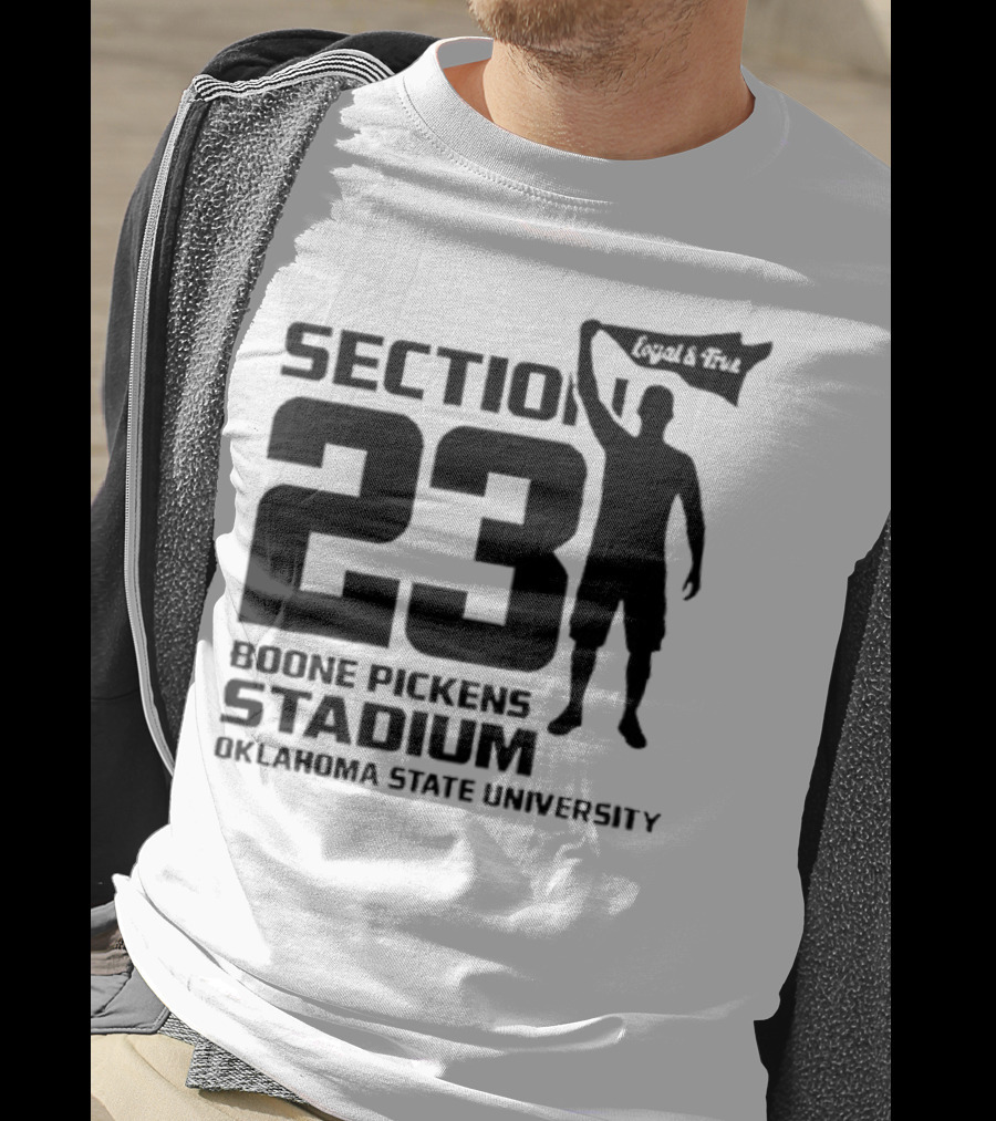 Section 23 Boone Pickens Stadium Oklahoma State University Pistol Pete T-Shirt