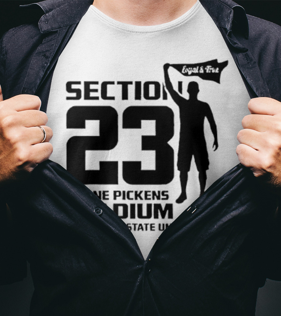 Section 23 Boone Pickens Stadium Oklahoma State University Pistol Pete T-Shirt