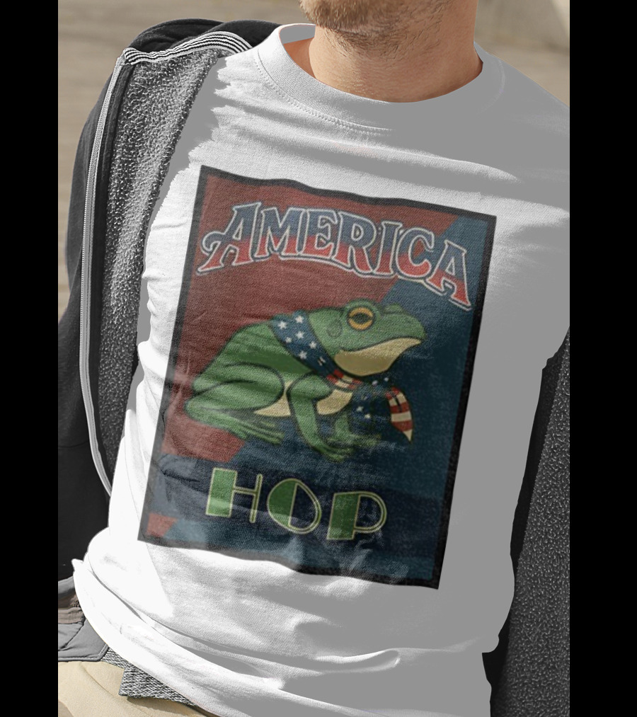 America Frog HOP Patriotic Protest Portland T-Shirt