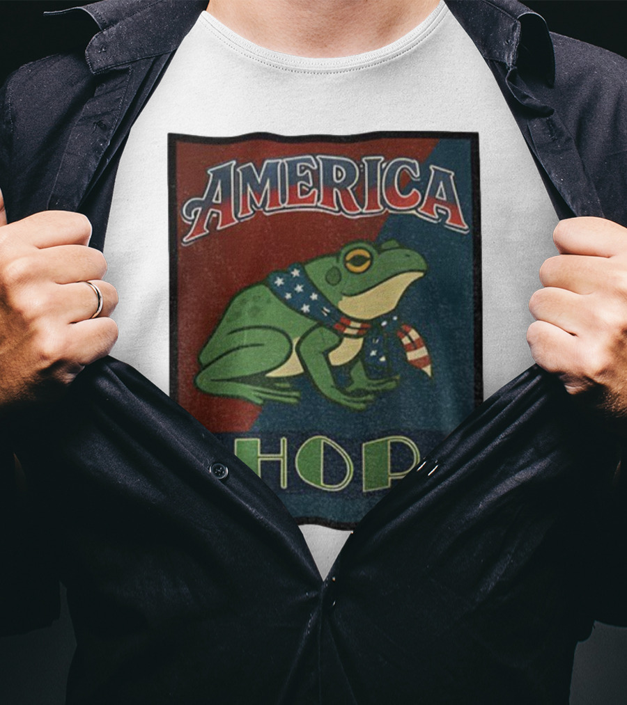 America Frog HOP Patriotic Protest Portland T-Shirt