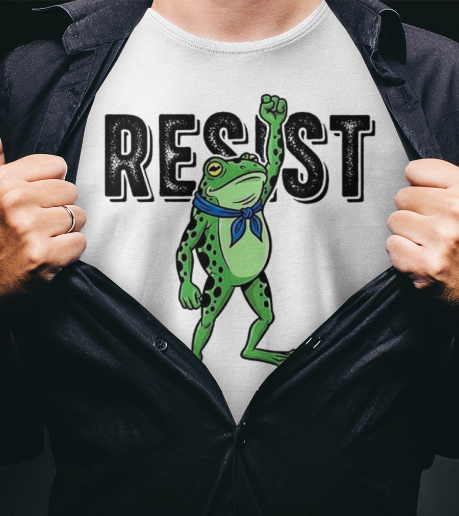Portland Frog Resist Fist Bandana T-Shirt
