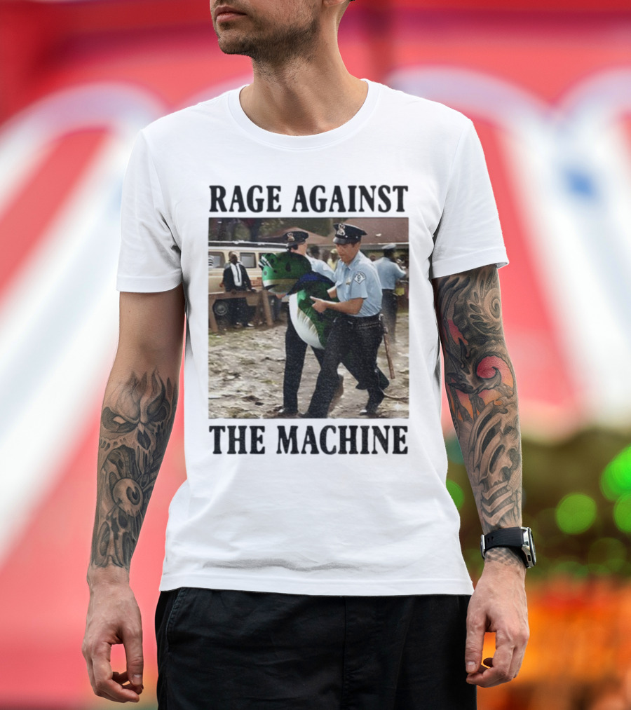 Rage Against The Machine Frog Police Scene Portland T-Shirt