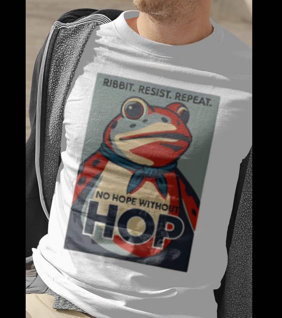 Ribbit Resist Repeat No Hope Without Hop Portland Frog T-Shirt