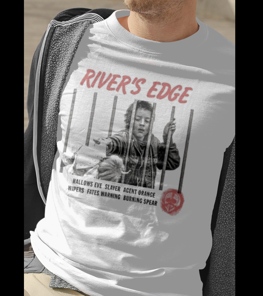 River’s Edge Hallows Eve Slayer Agent Orange Wipers Fates Warning Burning Spear Skulls T-Shirt