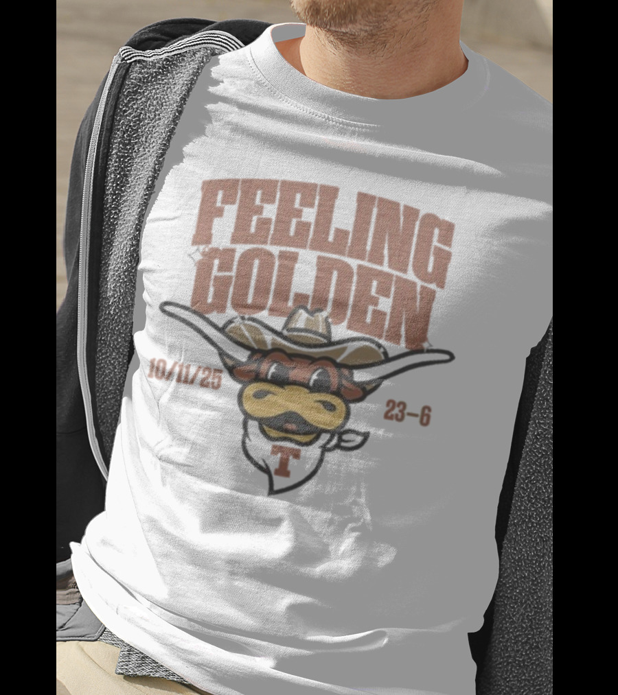 Texas Longhorns Feeling Golden Mascot 10/11/23 23-6 T-Shirt