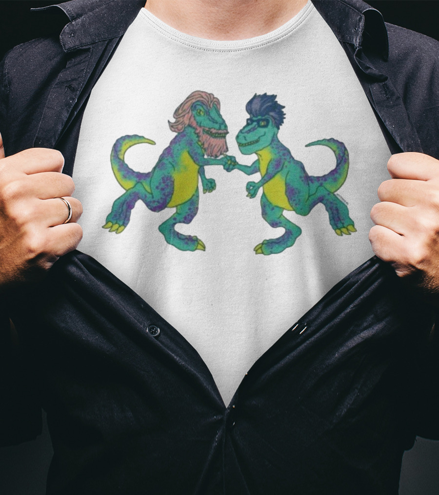 Tyrannosaurus Rhett & Link Dinosaur Handshake T-Shirt