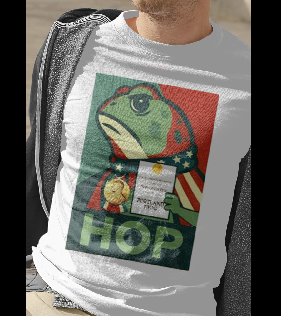 Hop Portland Frog Viral Meme Nobel Peace Prize Political Funny T-Shirt