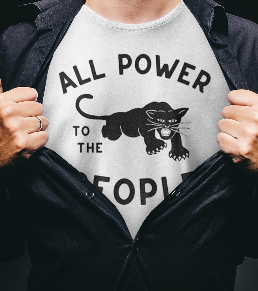 All Power To The People Panther T-Shirt