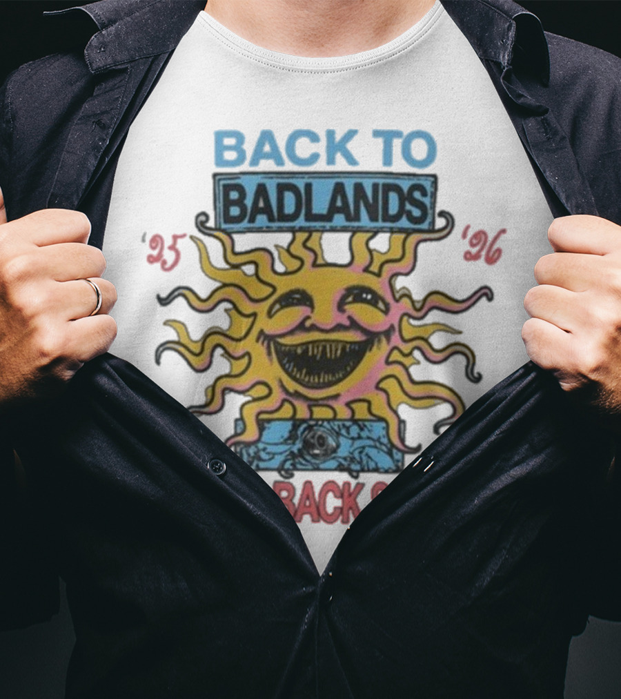 Back To Badlands Come Back Soon Tour 2025 2026 Sun Face Logo T-Shirt
