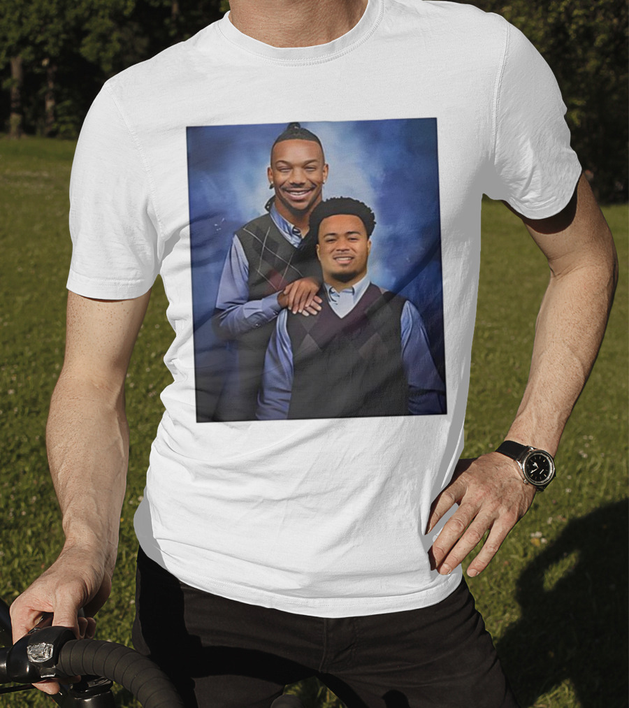 Bijan Robinson Tyler Allgeier Stepbrother Portrait Parody T-Shirt