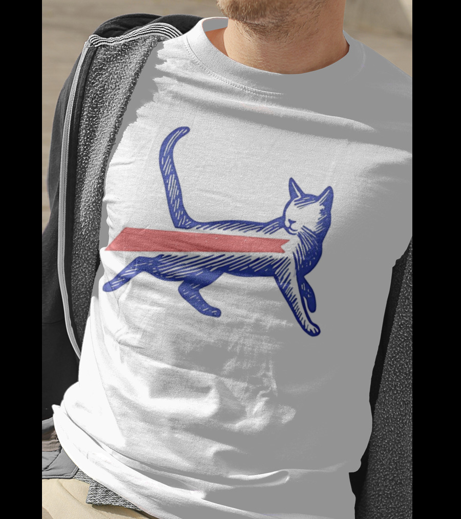 Buffalo Bills Football Cat Logo Design T-Shirt