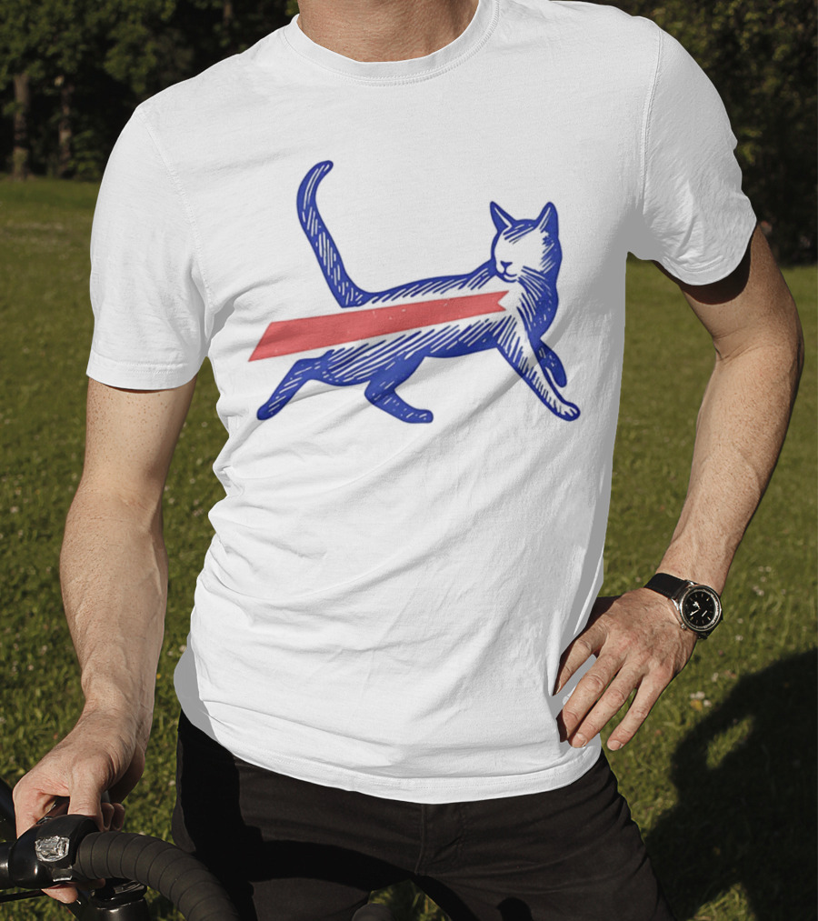 Buffalo Bills Football Cat Logo Design T-Shirt
