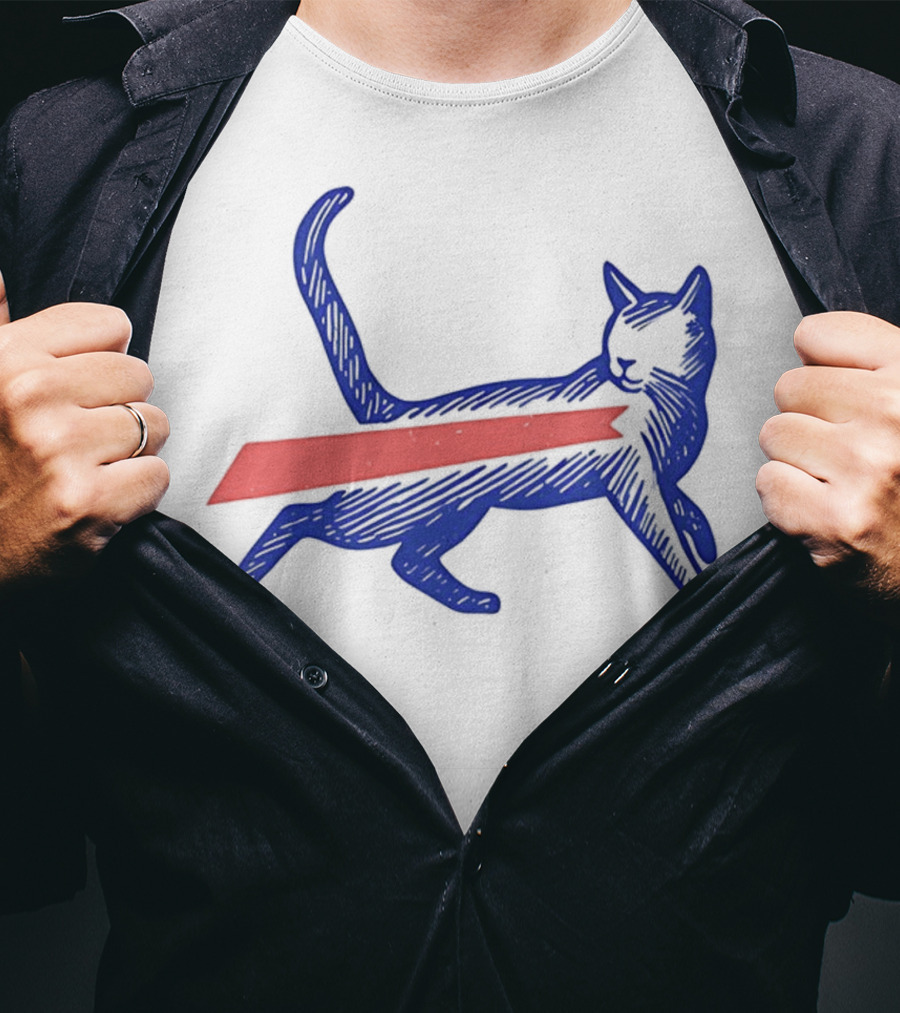 Buffalo Bills Football Cat Logo Design T-Shirt