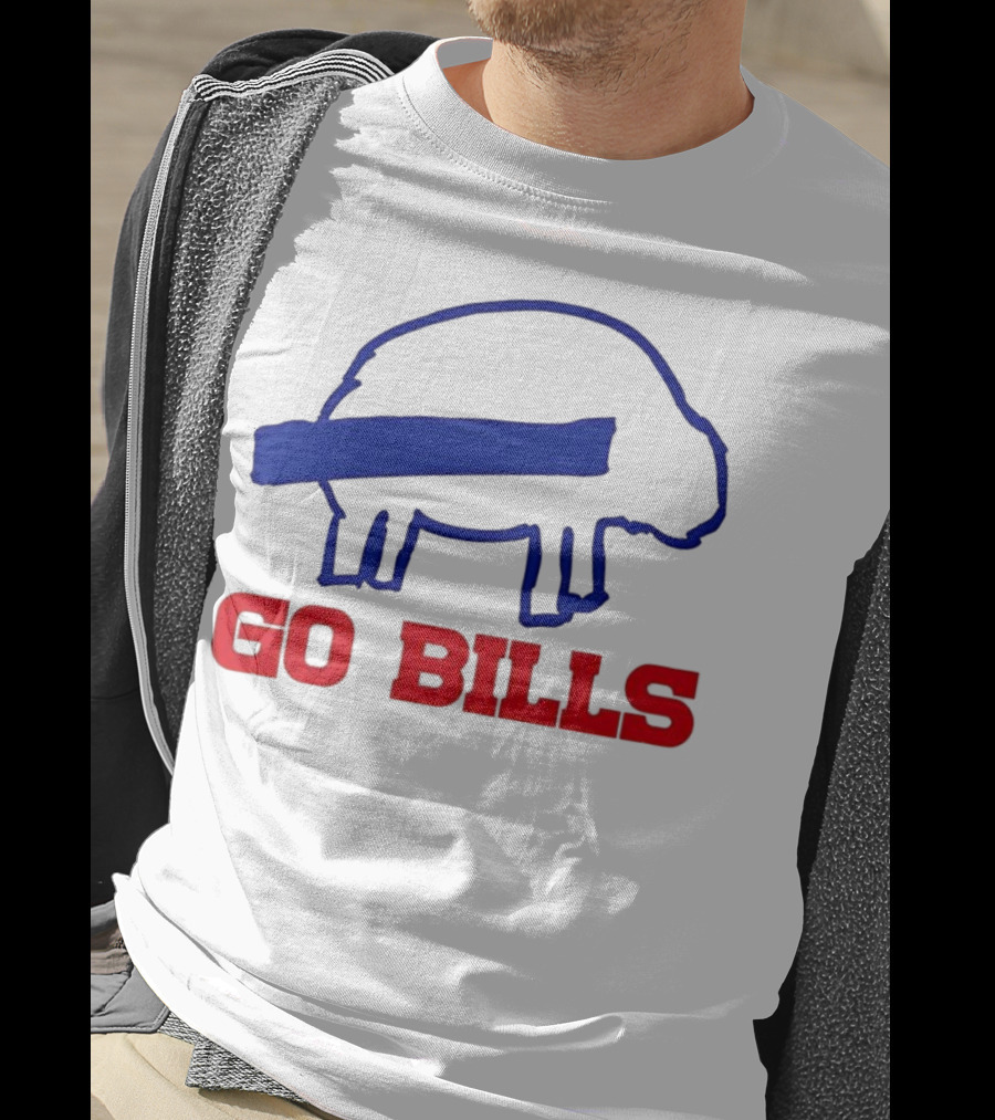 Buffalo Bills Go Bills Funny Sketch Football Fan T-Shirt