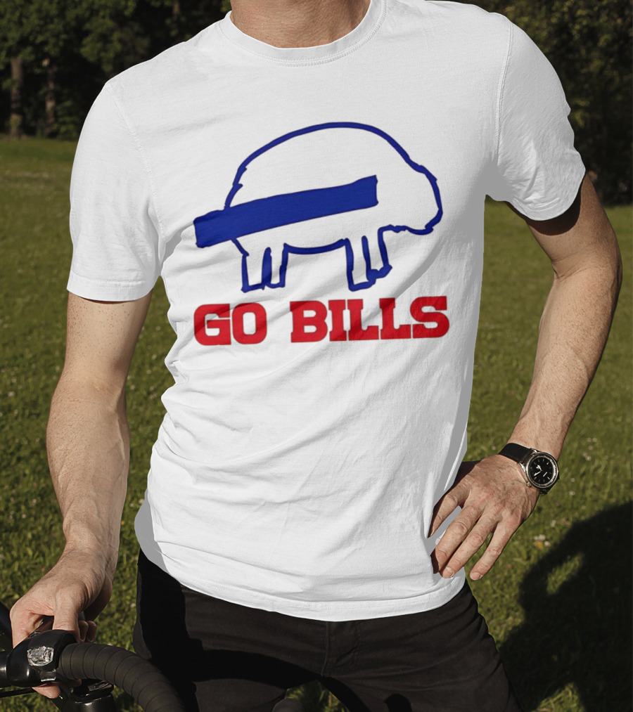 Buffalo Bills Go Bills Funny Sketch Football Fan T-Shirt