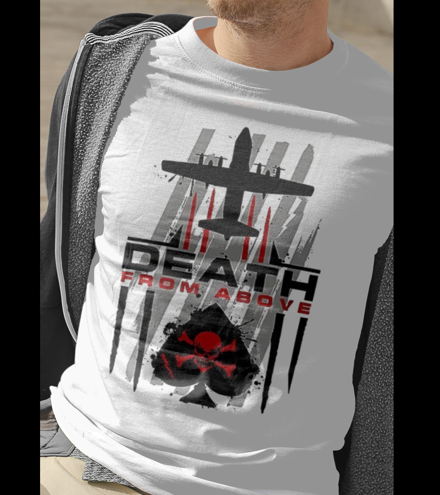 Death From Above Hercules Ace Of Spades Skull And Crossbones T-Shirt