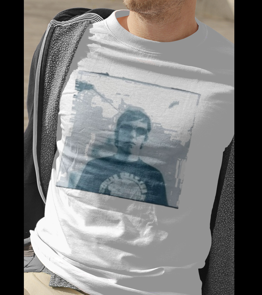 Elliott Smith Figure With Nirvana Sunburst Logo T-Shirt