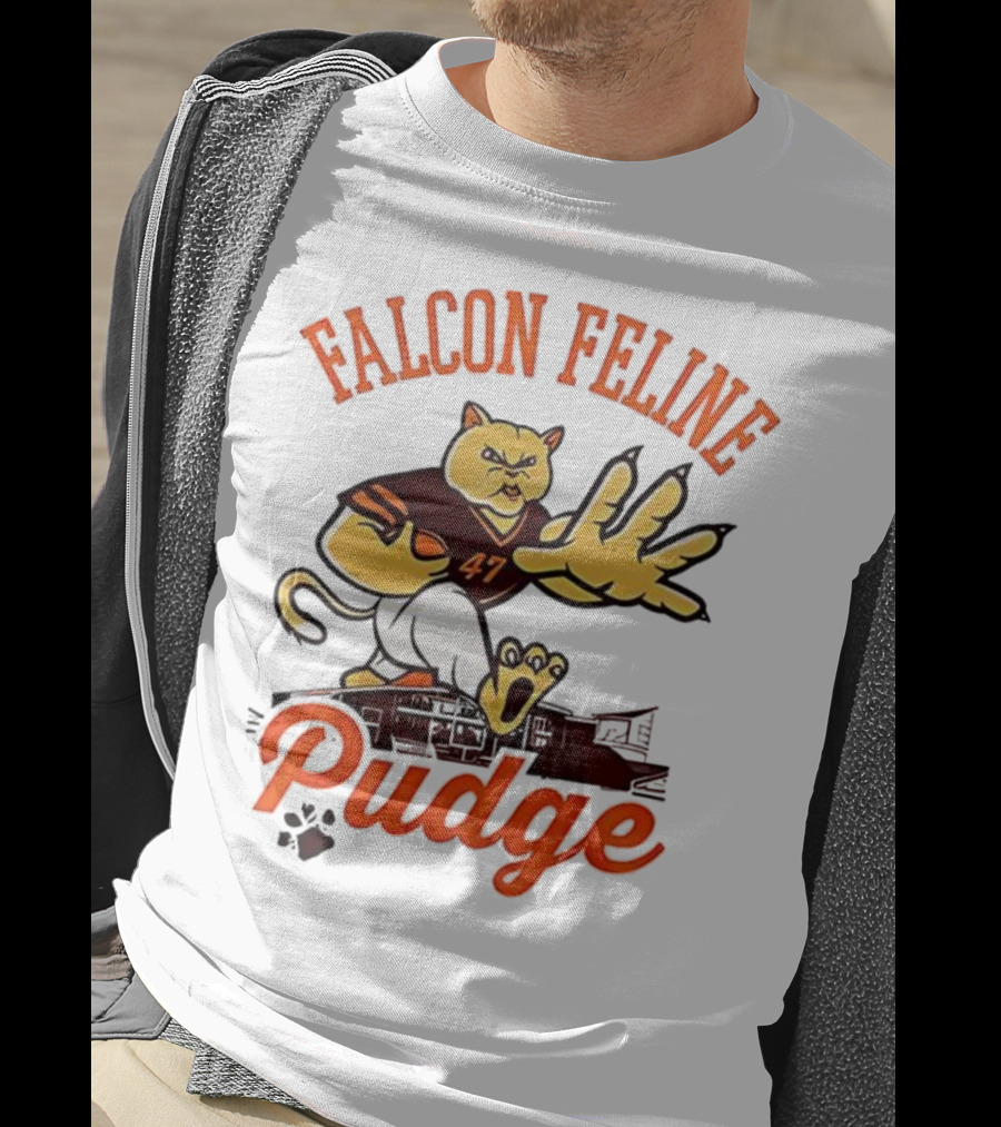 Falcon Feline Pudge 47 Football T-Shirt