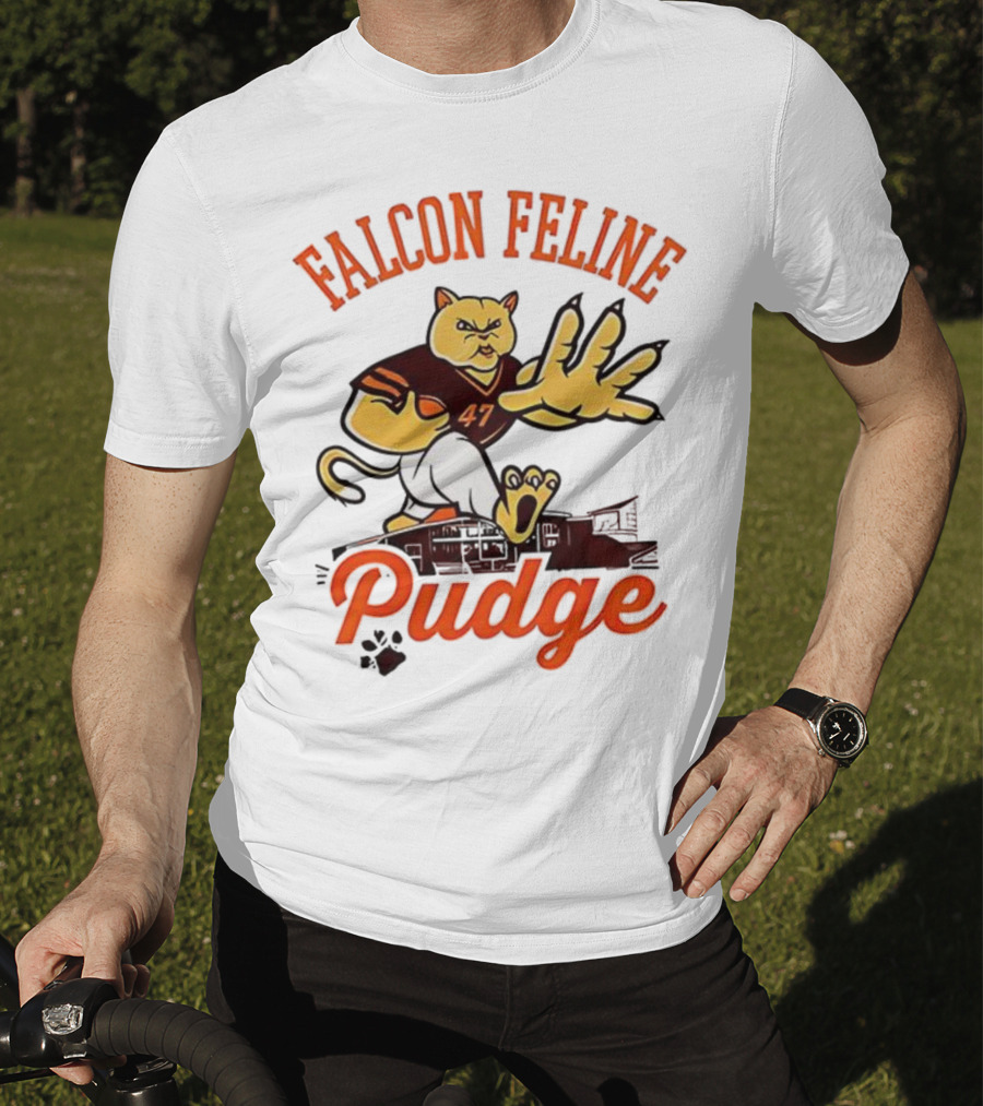 Falcon Feline Pudge 47 Football T-Shirt